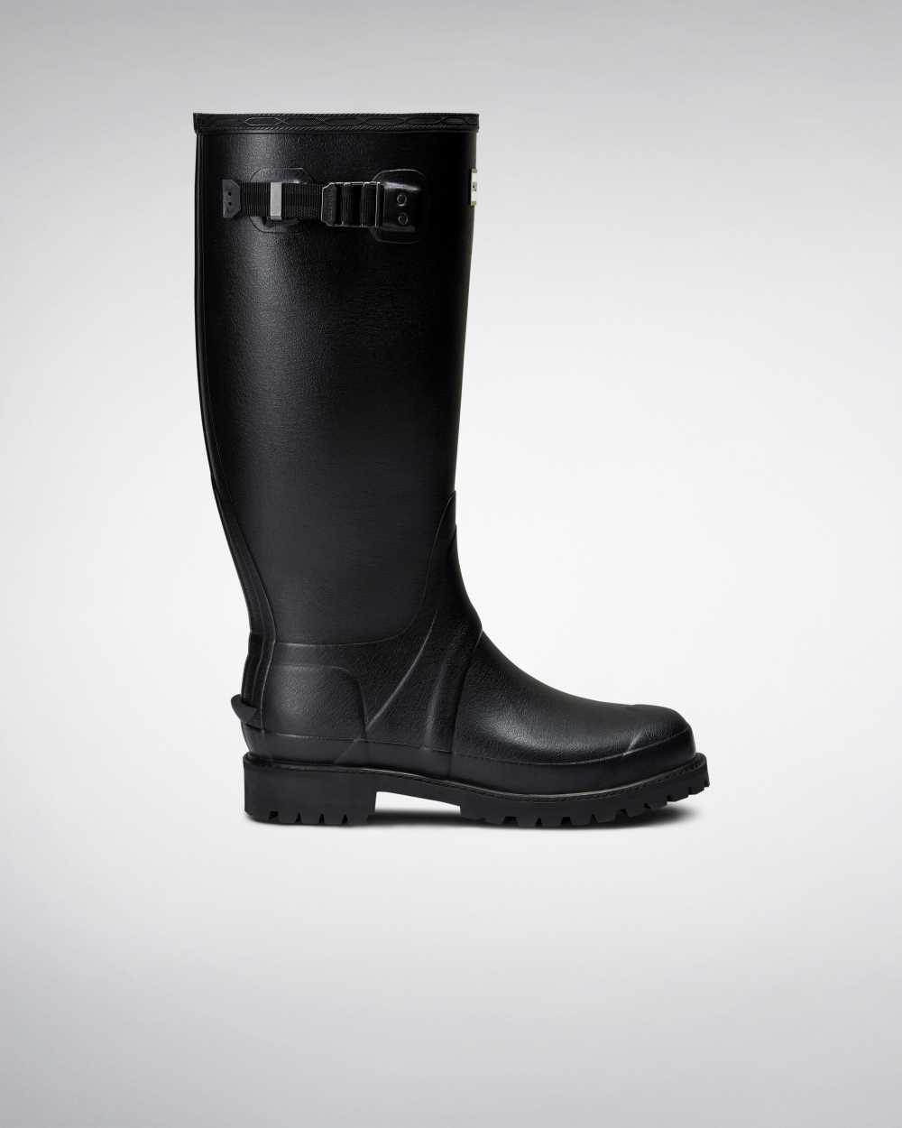 Hunter Hunter Balmoral Wide Fit Hohe Gummistiefel Herren - Hunter Gummistiefel Schwarz | Deutschland